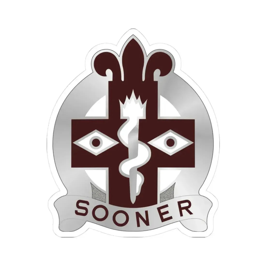 44 Evacuation Hospital (U.S. Army) STICKER Vinyl Kiss-Cut Decal 3 Inch White - The Sticker Space