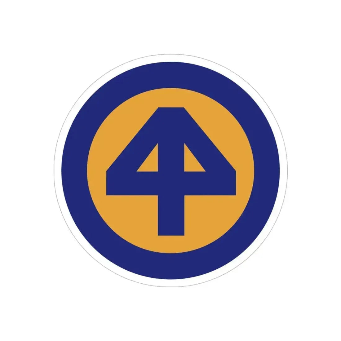 44 INF DIV SSI (U.S. Army) REVERSE PRINT Transparent Die-Cut STICKER 4 Inch Die-Cut Transparent - The Sticker Space