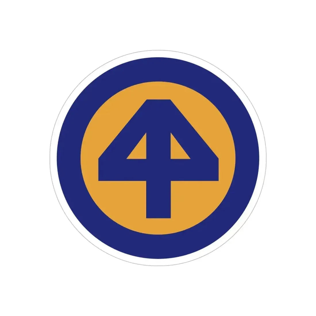 44 INF DIV SSI (U.S. Army) REVERSE PRINT Transparent Die-Cut STICKER - The Sticker Space