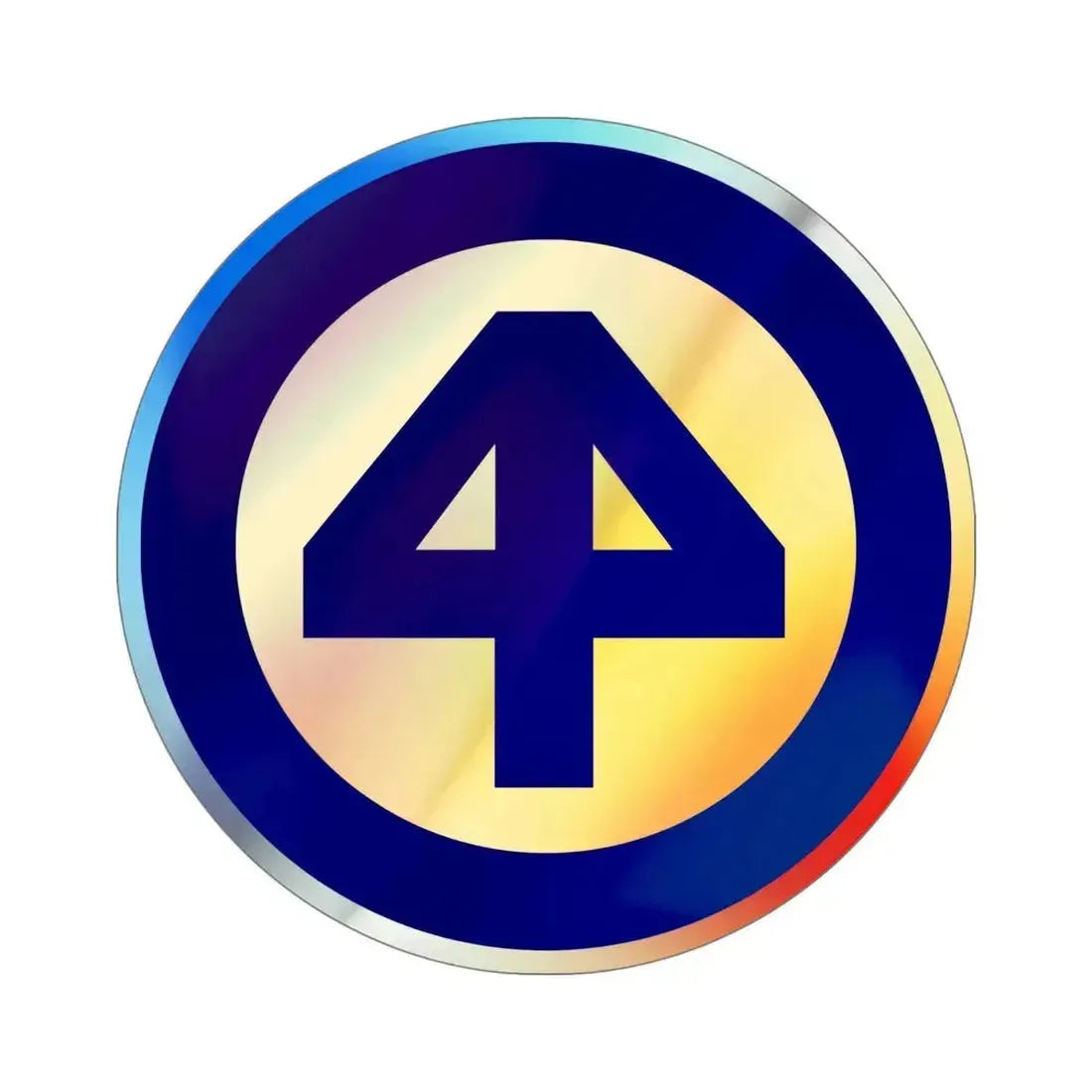 44 INFANTRY DIVISION SSI (U.S. Army) Holographic STICKER Die-Cut Vinyl Decal 5 Inch Holographic - The Sticker Space