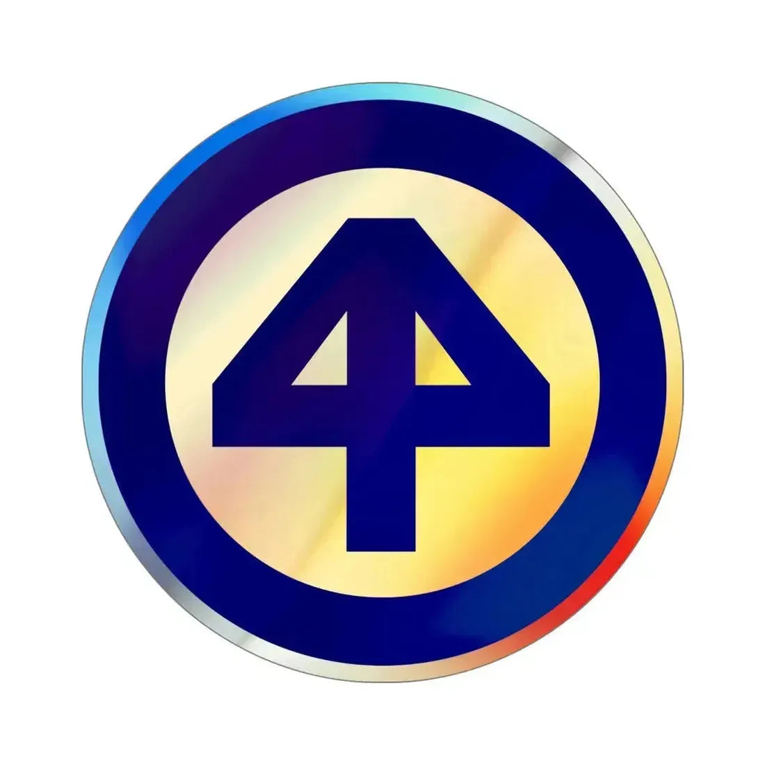 44 INFANTRY DIVISION SSI (U.S. Army) Holographic STICKER Die-Cut Vinyl Decal 6 Inch Holographic - The Sticker Space