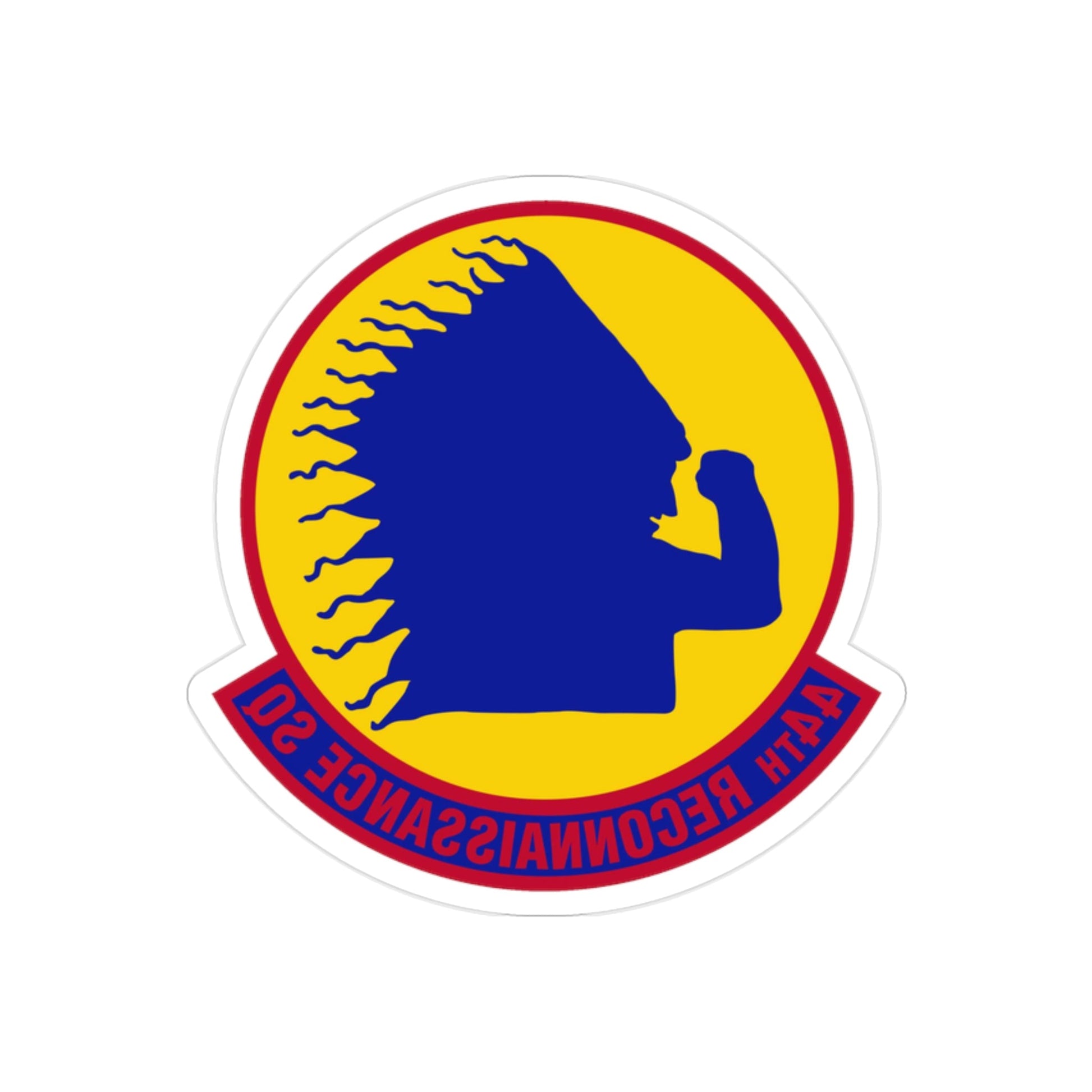 44 Reconnaissance Squadron ACC (U.S. Air Force) REVERSE PRINT Transparent STICKER-2" × 2"-The Sticker Space