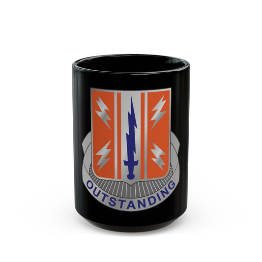 44 Signal Battalion (U.S. Army) Black Coffee Mug-15oz-The Sticker Space