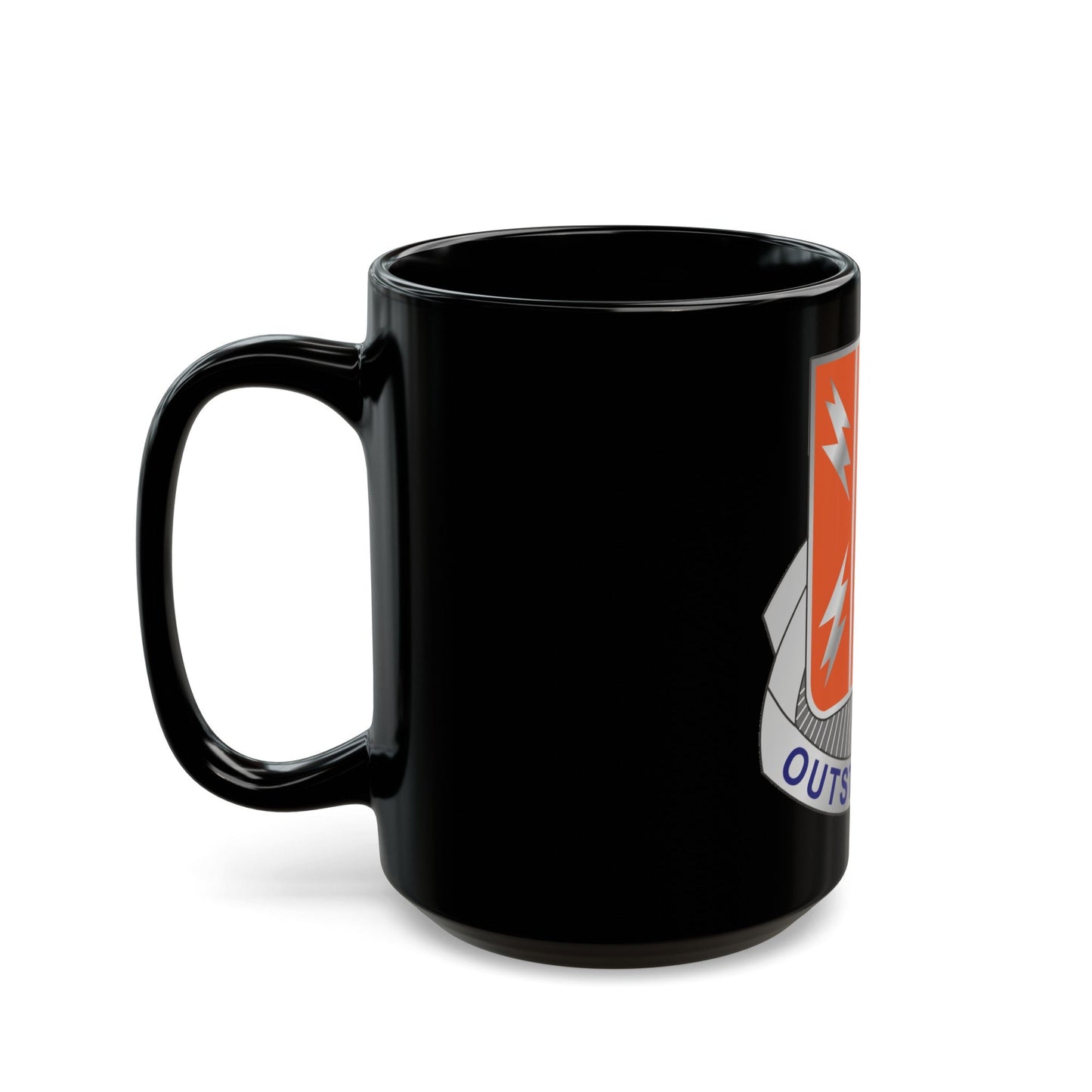 44 Signal Battalion (U.S. Army) Black Coffee Mug-The Sticker Space