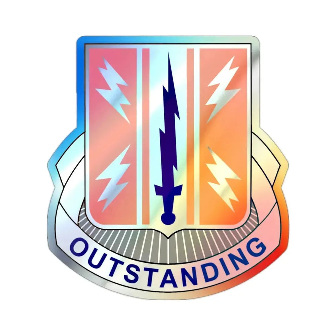 44 Signal Battalion (U.S. Army) Holographic STICKER Die-Cut Vinyl Decal - The Sticker Space