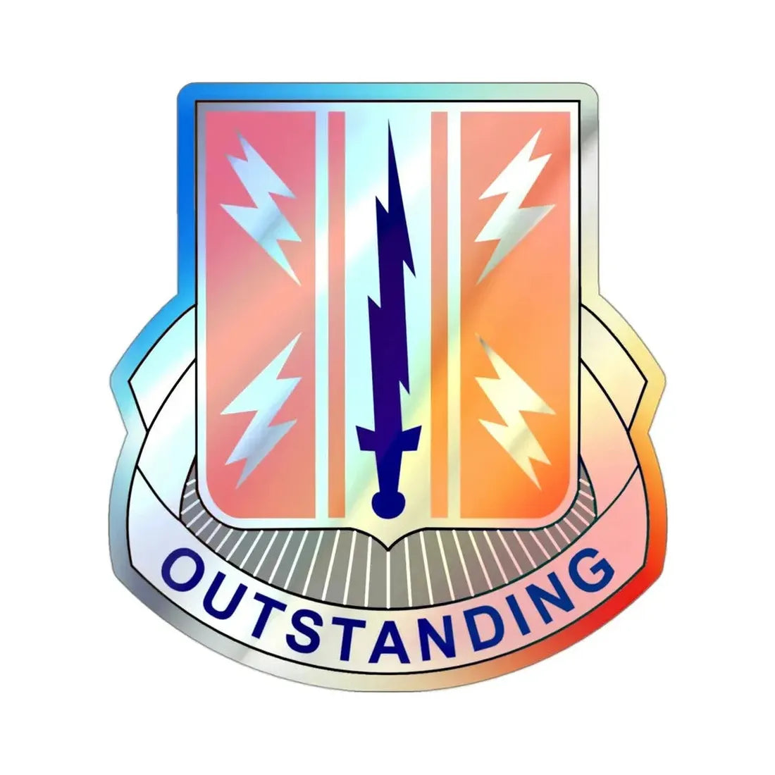 44 Signal Battalion (U.S. Army) Holographic STICKER Die-Cut Vinyl Decal - The Sticker Space