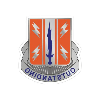 44 Signal Battalion (U.S. Army) REVERSE PRINT Transparent Die-Cut STICKER 3 Inch Die-Cut Transparent - The Sticker Space