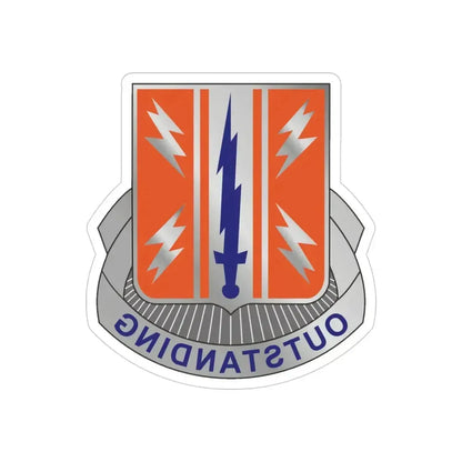 44 Signal Battalion (U.S. Army) REVERSE PRINT Transparent Die-Cut STICKER 4 Inch Die-Cut Transparent - The Sticker Space