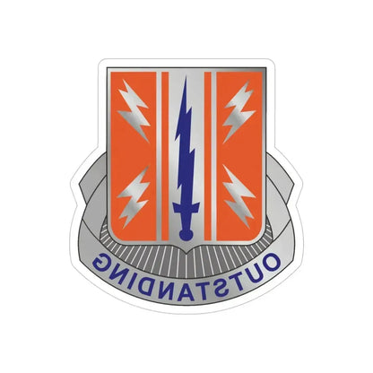 44 Signal Battalion (U.S. Army) REVERSE PRINT Transparent Die-Cut STICKER 6 Inch Die-Cut Transparent - The Sticker Space