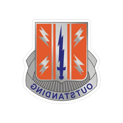 44 Signal Battalion (U.S. Army) REVERSE PRINT Transparent Die-Cut STICKER - The Sticker Space