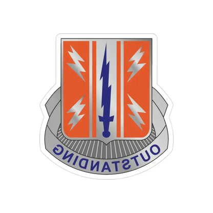 44 Signal Battalion (U.S. Army) REVERSE PRINT Transparent Die-Cut STICKER - The Sticker Space