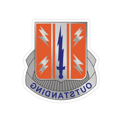44 Signal Battalion (U.S. Army) REVERSE PRINT Transparent Die-Cut STICKER - The Sticker Space