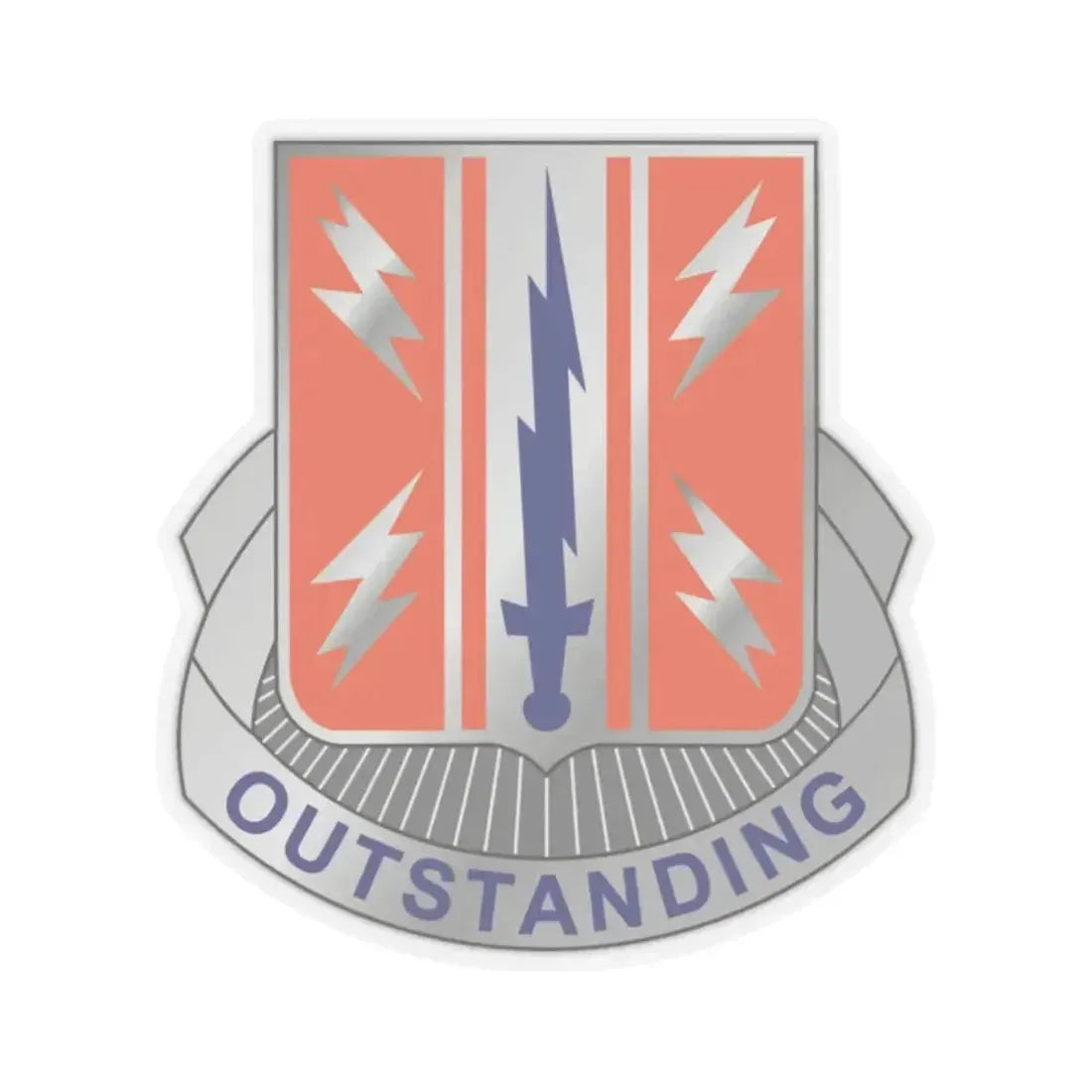 44 Signal Battalion (U.S. Army) STICKER Vinyl Kiss-Cut Decal 2 Inch Transparent - The Sticker Space