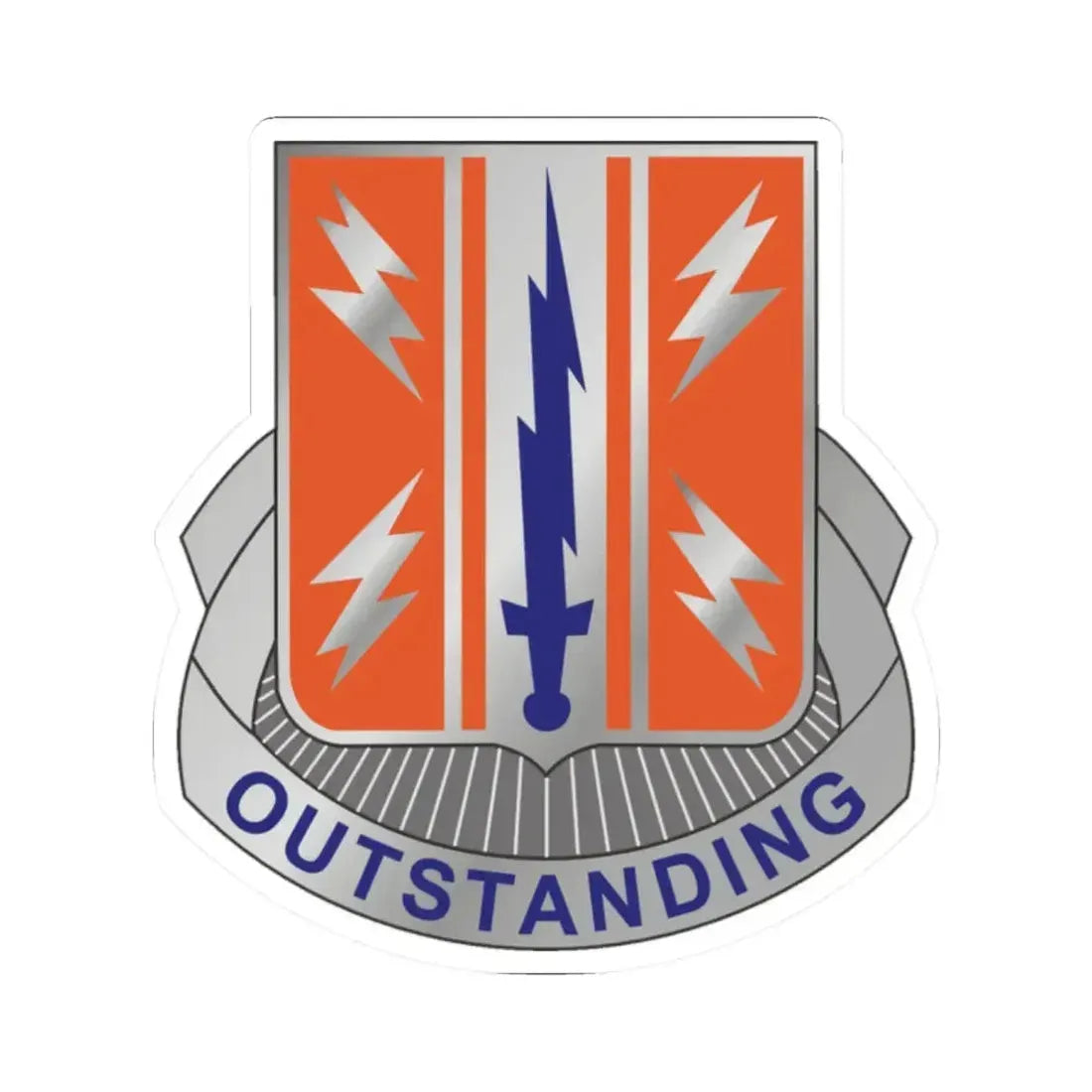 44 Signal Battalion (U.S. Army) STICKER Vinyl Kiss-Cut Decal 2 Inch White - The Sticker Space