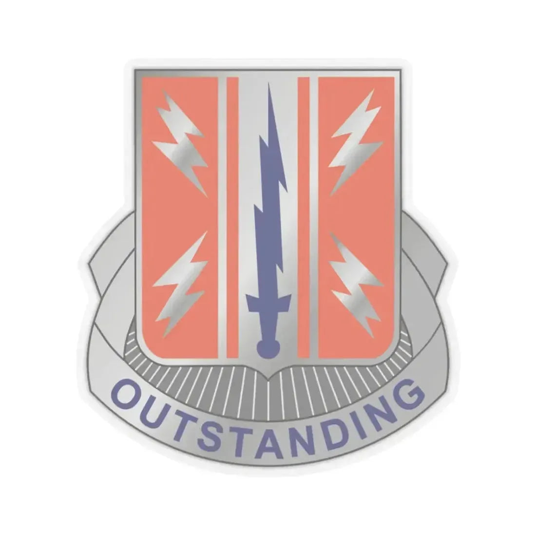 44 Signal Battalion (U.S. Army) STICKER Vinyl Kiss-Cut Decal 3 Inch Transparent - The Sticker Space