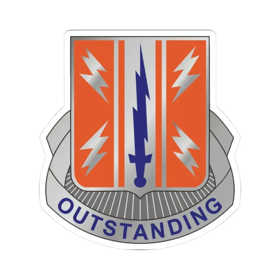 44 Signal Battalion (U.S. Army) STICKER Vinyl Kiss-Cut Decal 3 Inch White - The Sticker Space