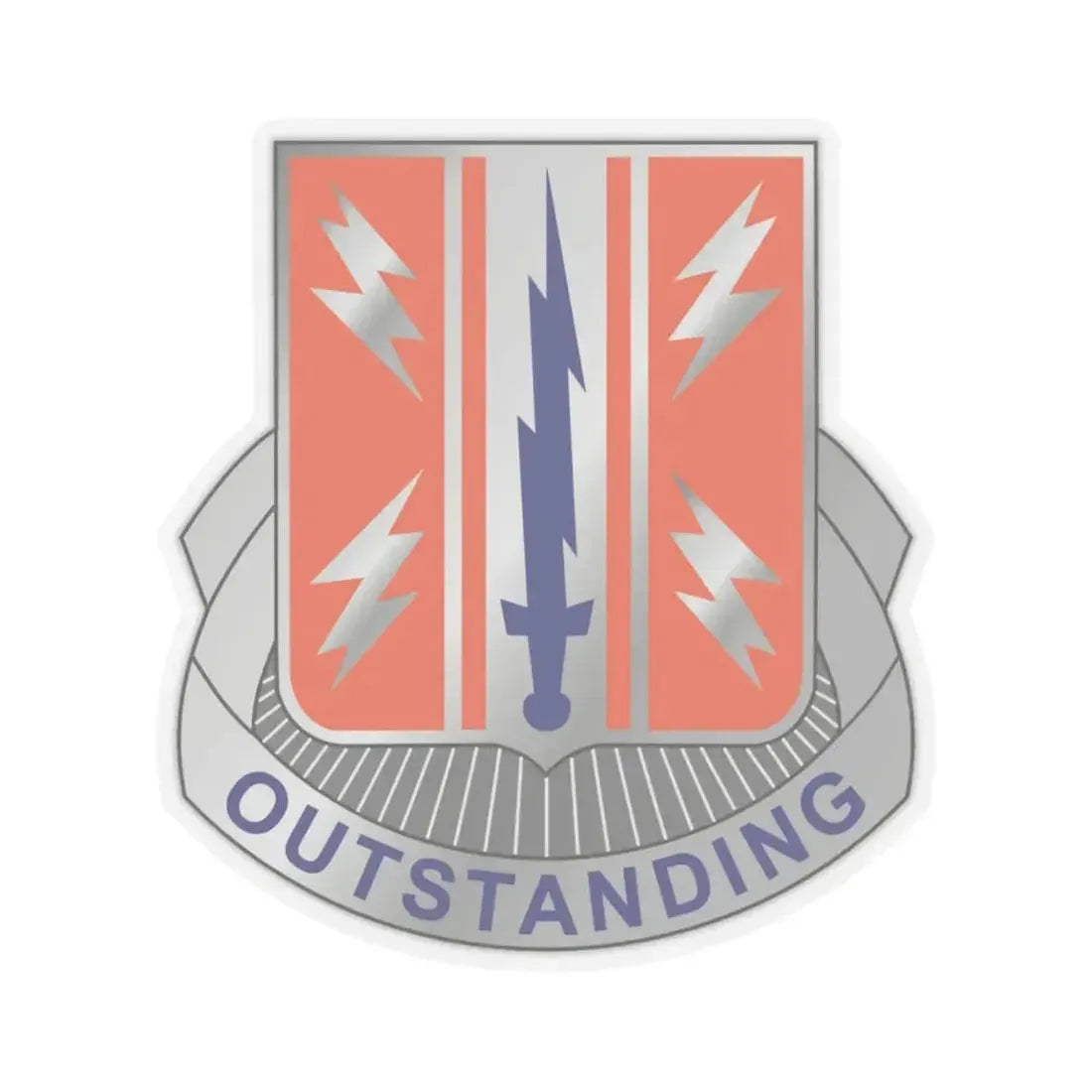 44 Signal Battalion (U.S. Army) STICKER Vinyl Kiss-Cut Decal 4 Inch Transparent - The Sticker Space