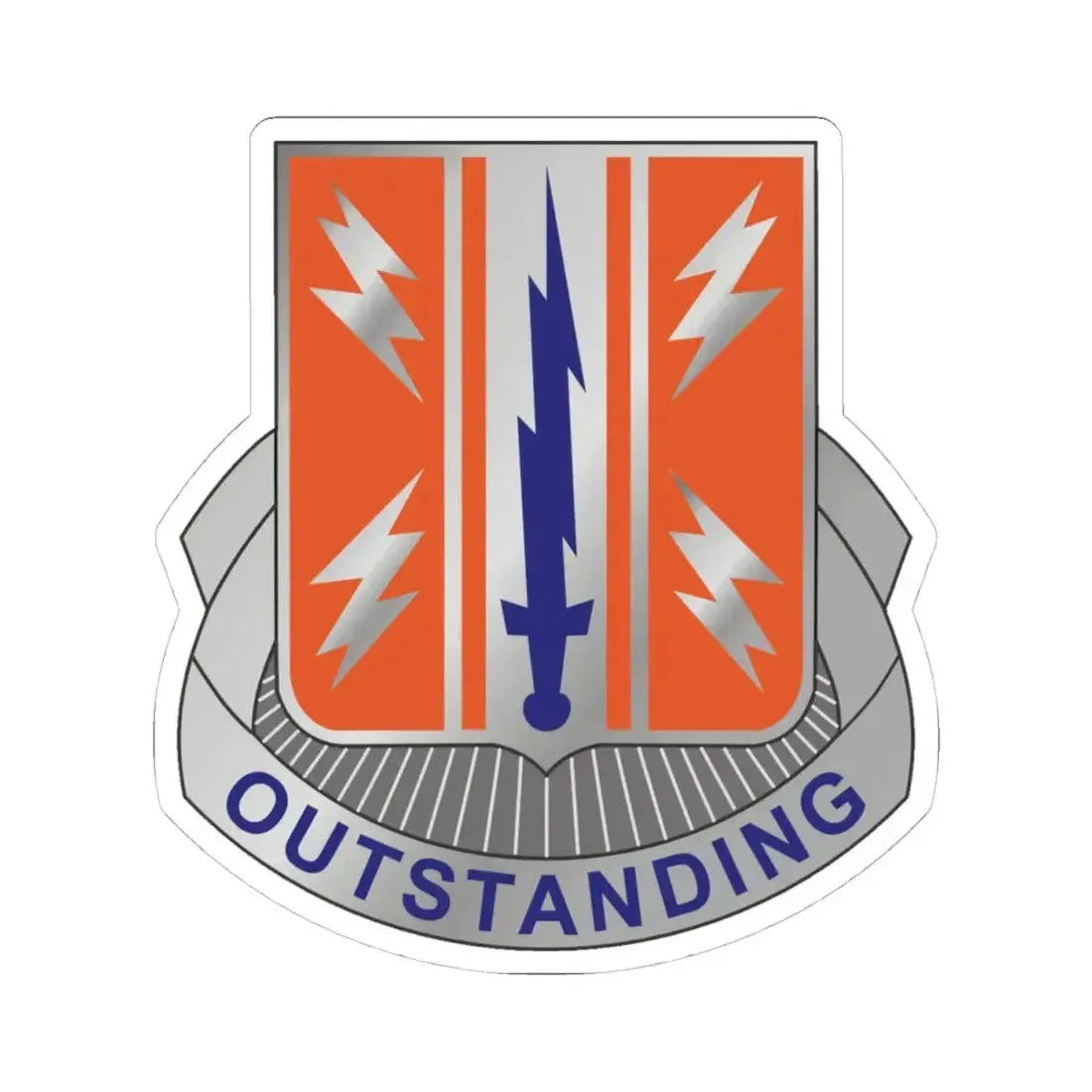 44 Signal Battalion (U.S. Army) STICKER Vinyl Kiss-Cut Decal 4 Inch White - The Sticker Space