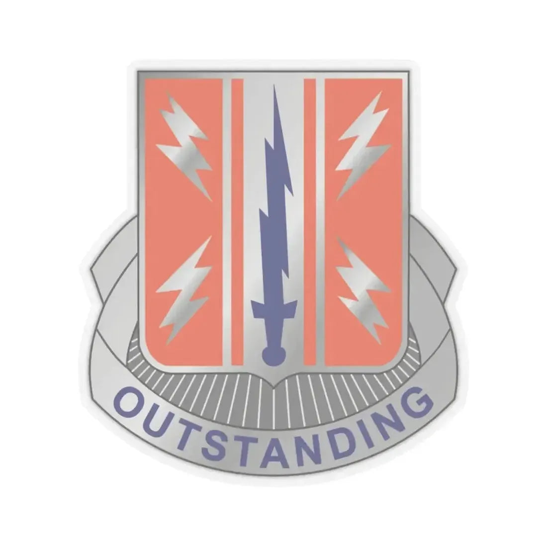 44 Signal Battalion (U.S. Army) STICKER Vinyl Kiss-Cut Decal 6 Inch Transparent - The Sticker Space