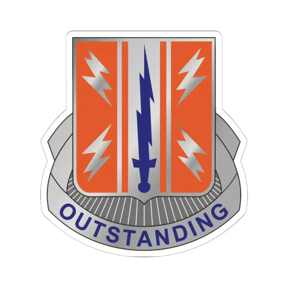 44 Signal Battalion (U.S. Army) STICKER Vinyl Kiss-Cut Decal 6 Inch White - The Sticker Space