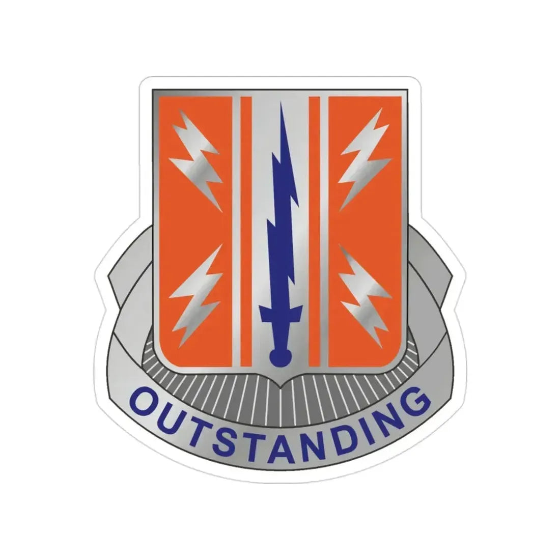 44 Signal Battalion (U.S. Army) Transparent STICKER Die-Cut Vinyl Decal 3 Inch - The Sticker Space