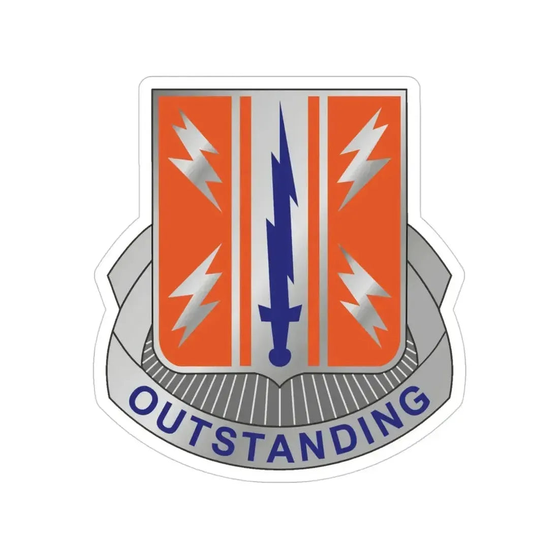 44 Signal Battalion (U.S. Army) Transparent STICKER Die-Cut Vinyl Decal 4 Inch - The Sticker Space