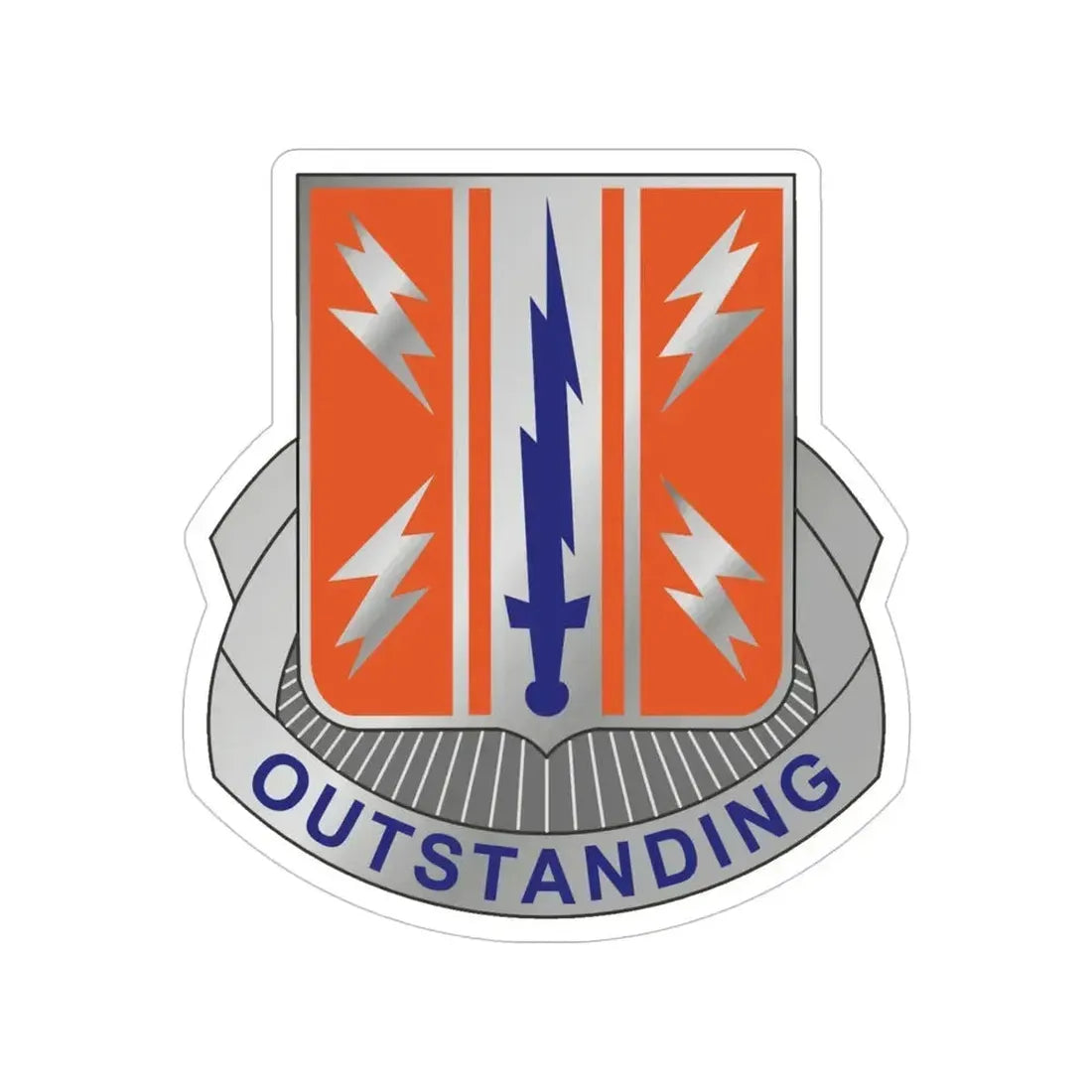 44 Signal Battalion (U.S. Army) Transparent STICKER Die-Cut Vinyl Decal 5 Inch - The Sticker Space