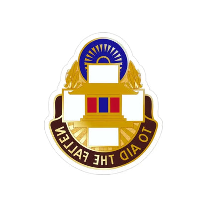 44 Surgical Hospital (U.S. Army) REVERSE PRINT Transparent Die-Cut STICKER 2 Inch Die-Cut Transparent - The Sticker Space