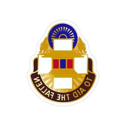 44 Surgical Hospital (U.S. Army) REVERSE PRINT Transparent Die-Cut STICKER 3 Inch Die-Cut Transparent - The Sticker Space