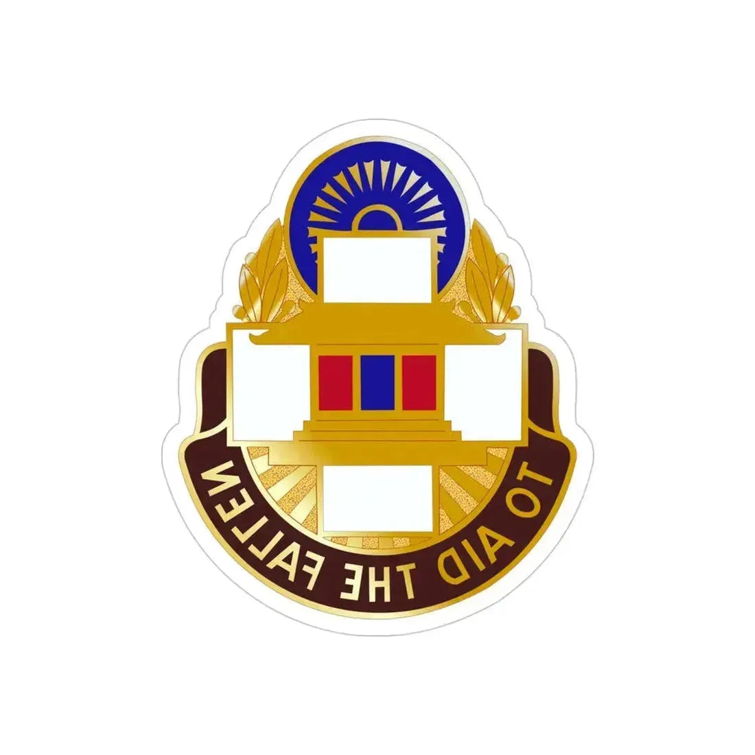 44 Surgical Hospital (U.S. Army) REVERSE PRINT Transparent Die-Cut STICKER 4 Inch Die-Cut Transparent - The Sticker Space