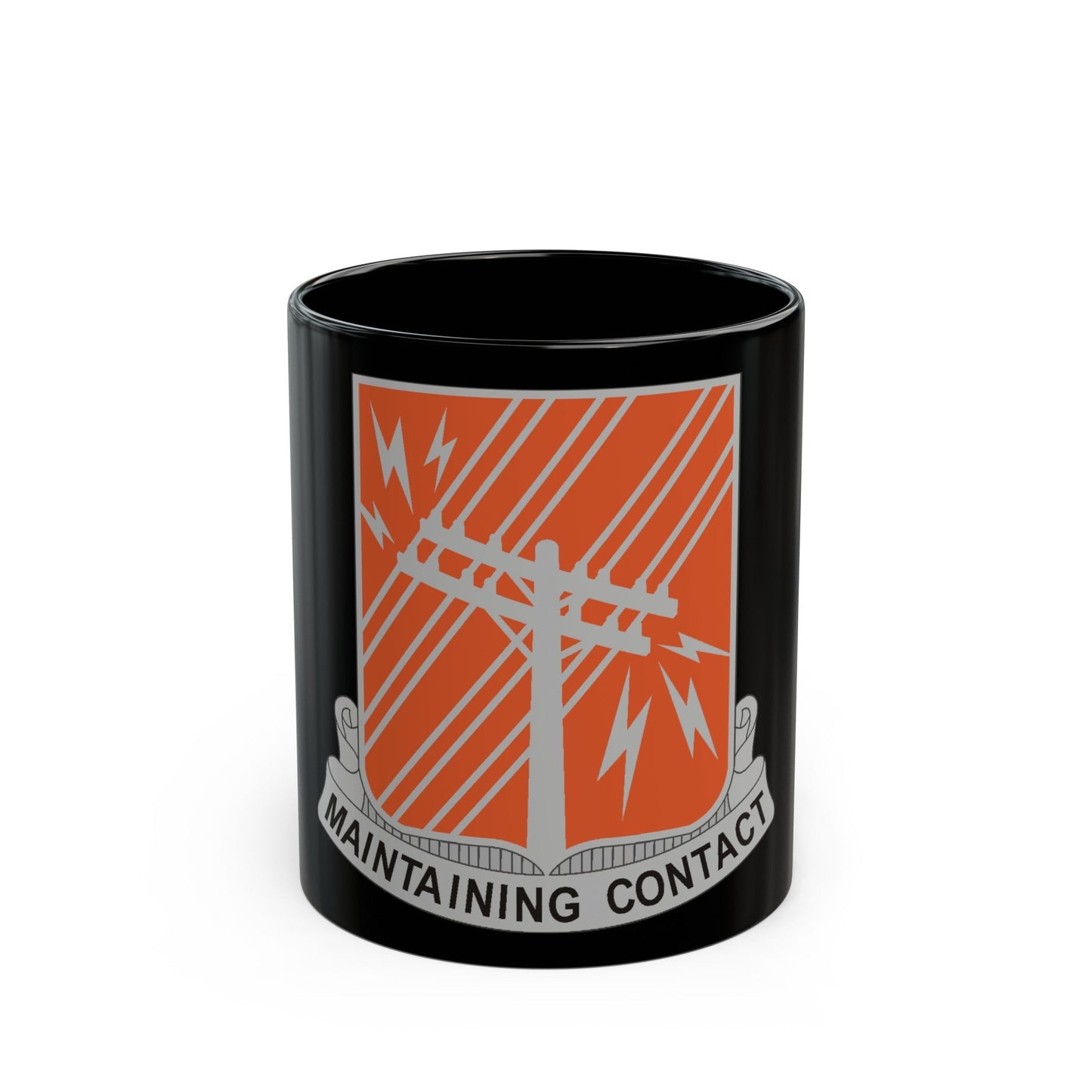 440 Signal Battalion (U.S. Army) Black Coffee Mug-11oz-The Sticker Space