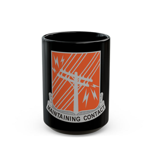 440 Signal Battalion (U.S. Army) Black Coffee Mug-15oz-The Sticker Space