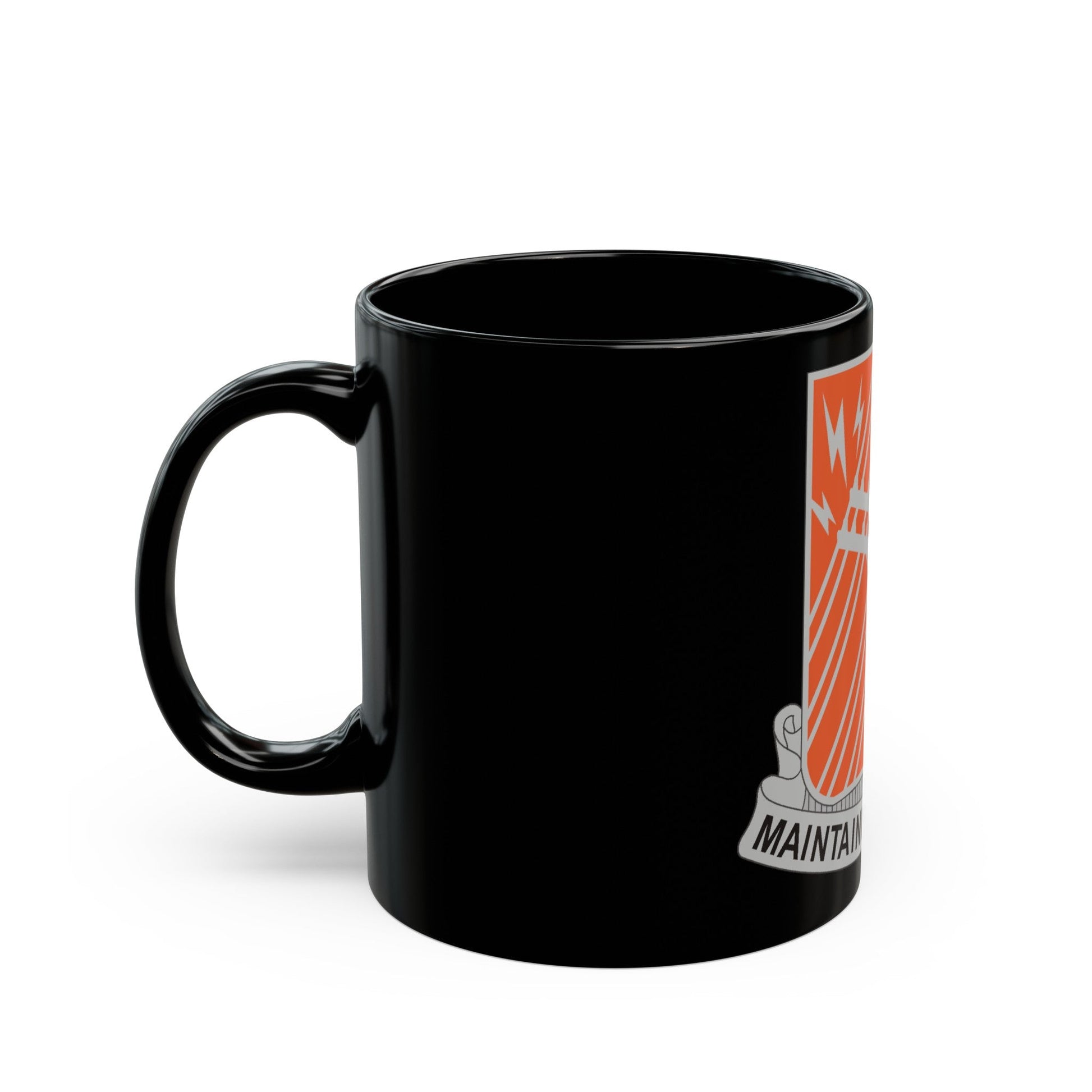 440 Signal Battalion (U.S. Army) Black Coffee Mug-The Sticker Space