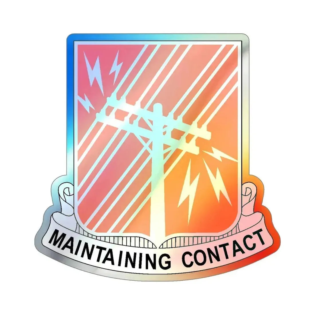 440 Signal Battalion (U.S. Army) Holographic STICKER Die-Cut Vinyl Decal 6 Inch Holographic - The Sticker Space