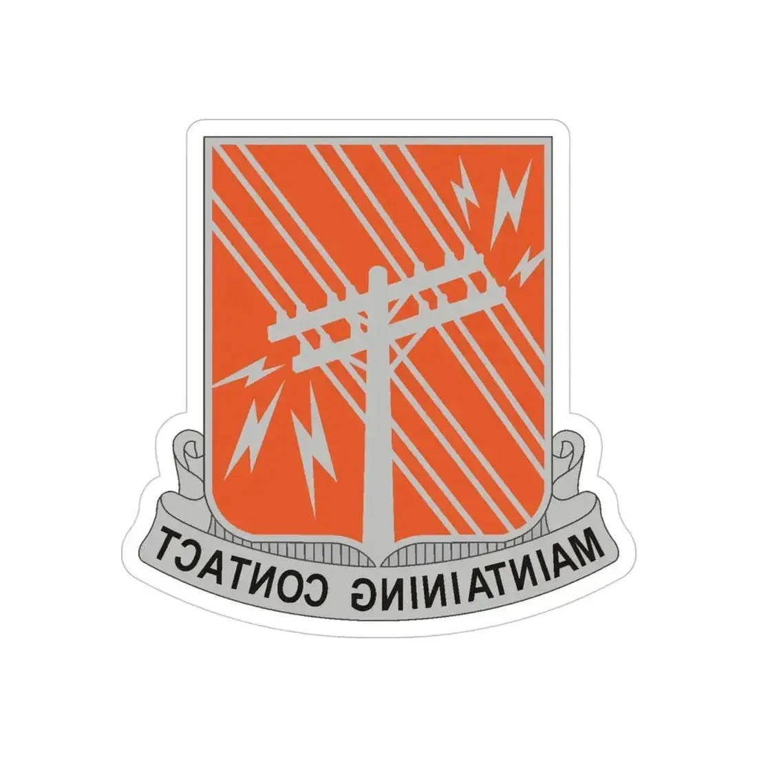 440 Signal Battalion (U.S. Army) REVERSE PRINT Transparent Die-Cut STICKER 4 Inch Die-Cut Transparent - The Sticker Space