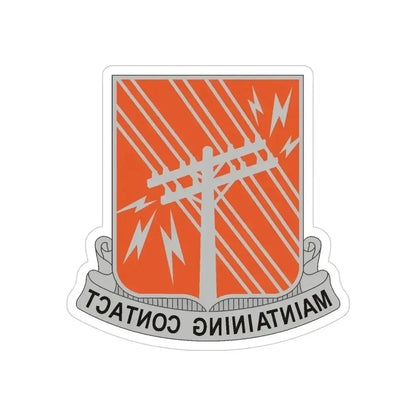 440 Signal Battalion (U.S. Army) REVERSE PRINT Transparent Die-Cut STICKER 4 Inch Die-Cut Transparent - The Sticker Space