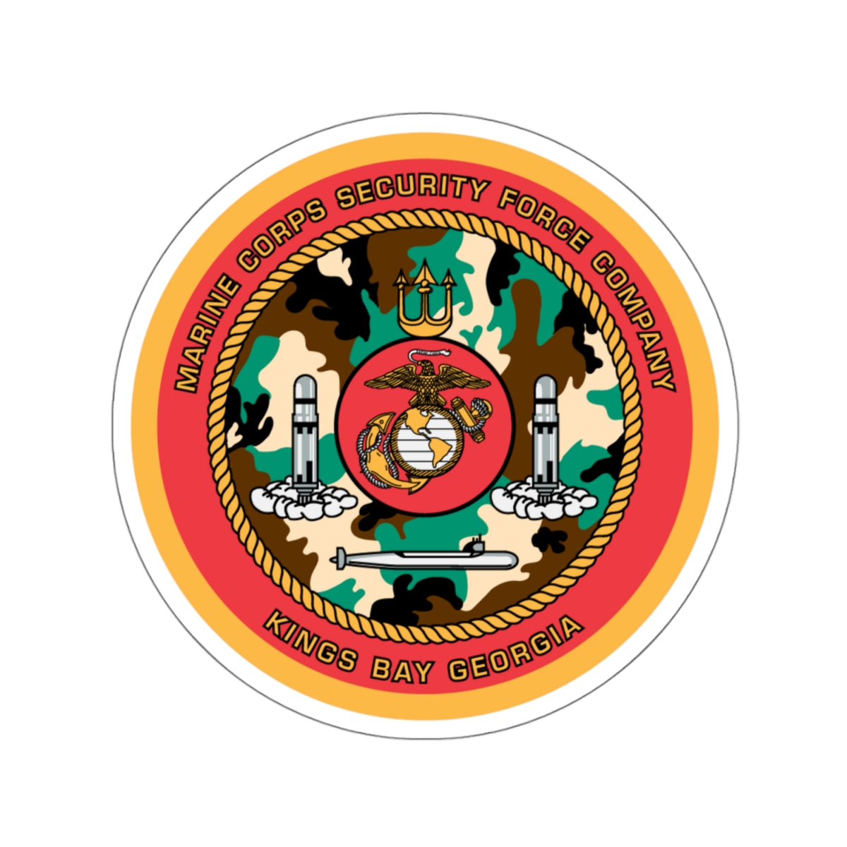 Marine Corps Security Force Company Kings Bay Georgia (USMC) STICKER Vinyl Kiss-Cut Decal