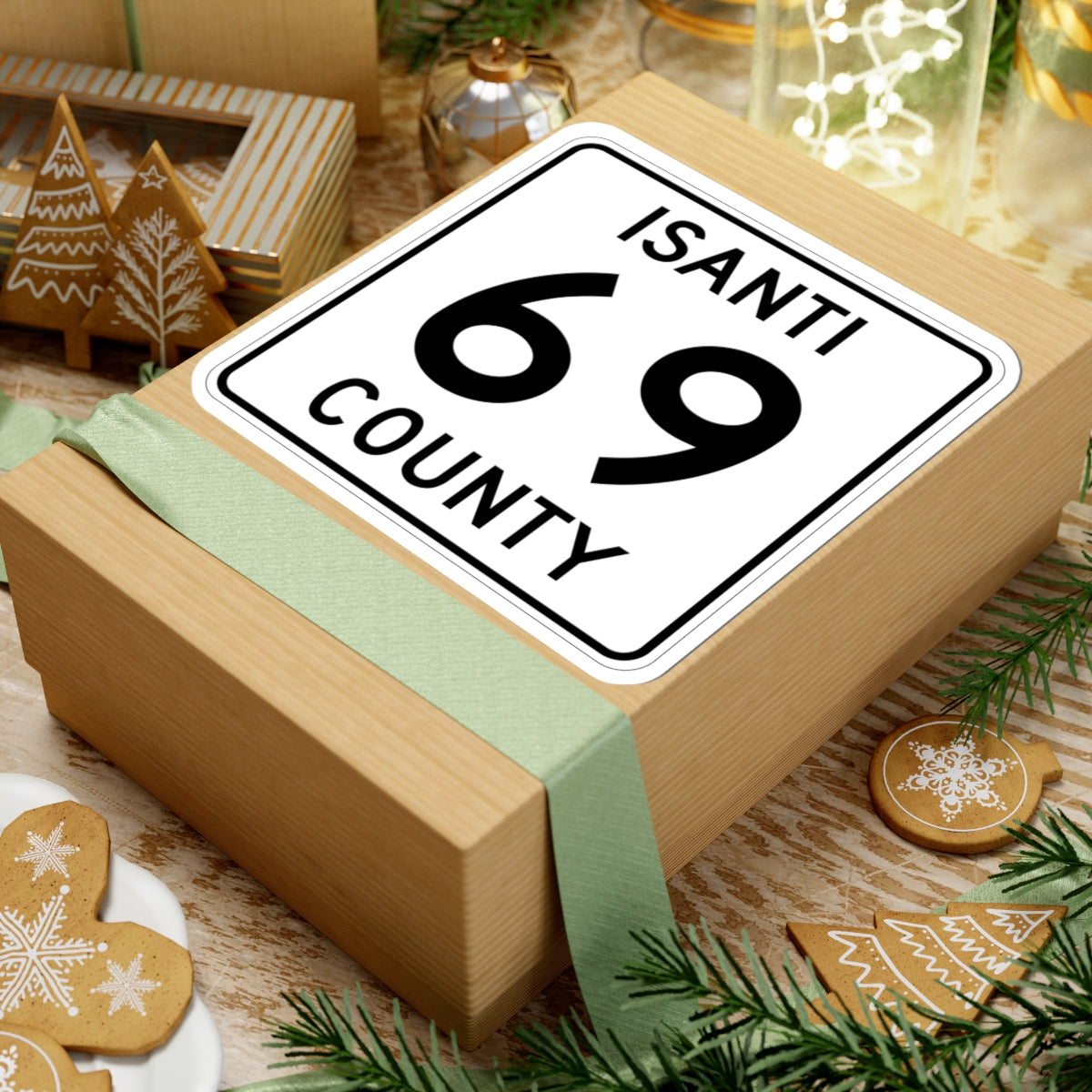 Isanti County 69 MN (Minnesota) (Road Sign) STICKER Vinyl Kiss-Cut Decal