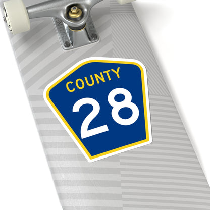 County 28 MN (Minnesota) (Road Sign) STICKER Vinyl Kiss-Cut Decal