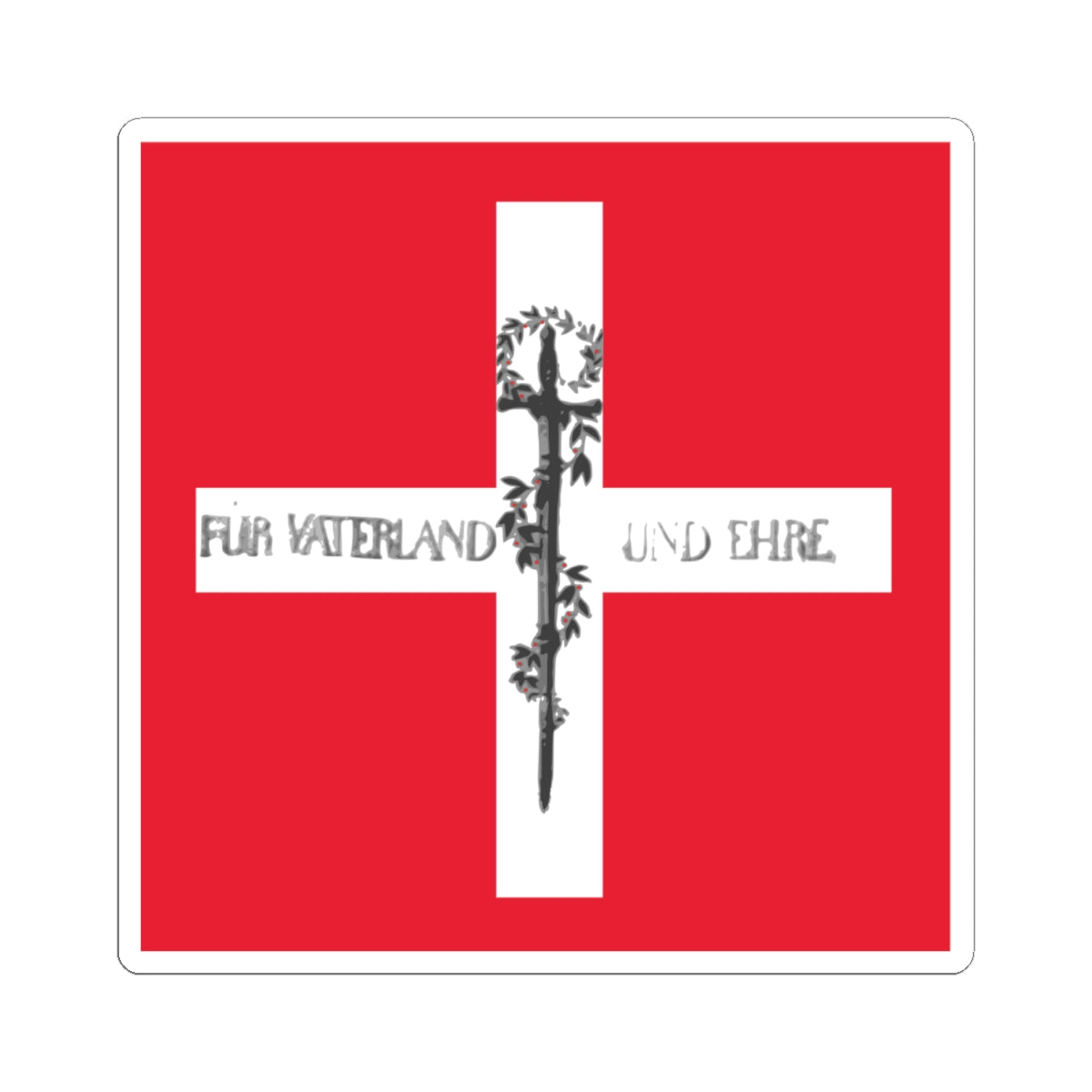 Swiss flag Bachmann 1815 (Switzerland) STICKER Vinyl Kiss-Cut Decal
