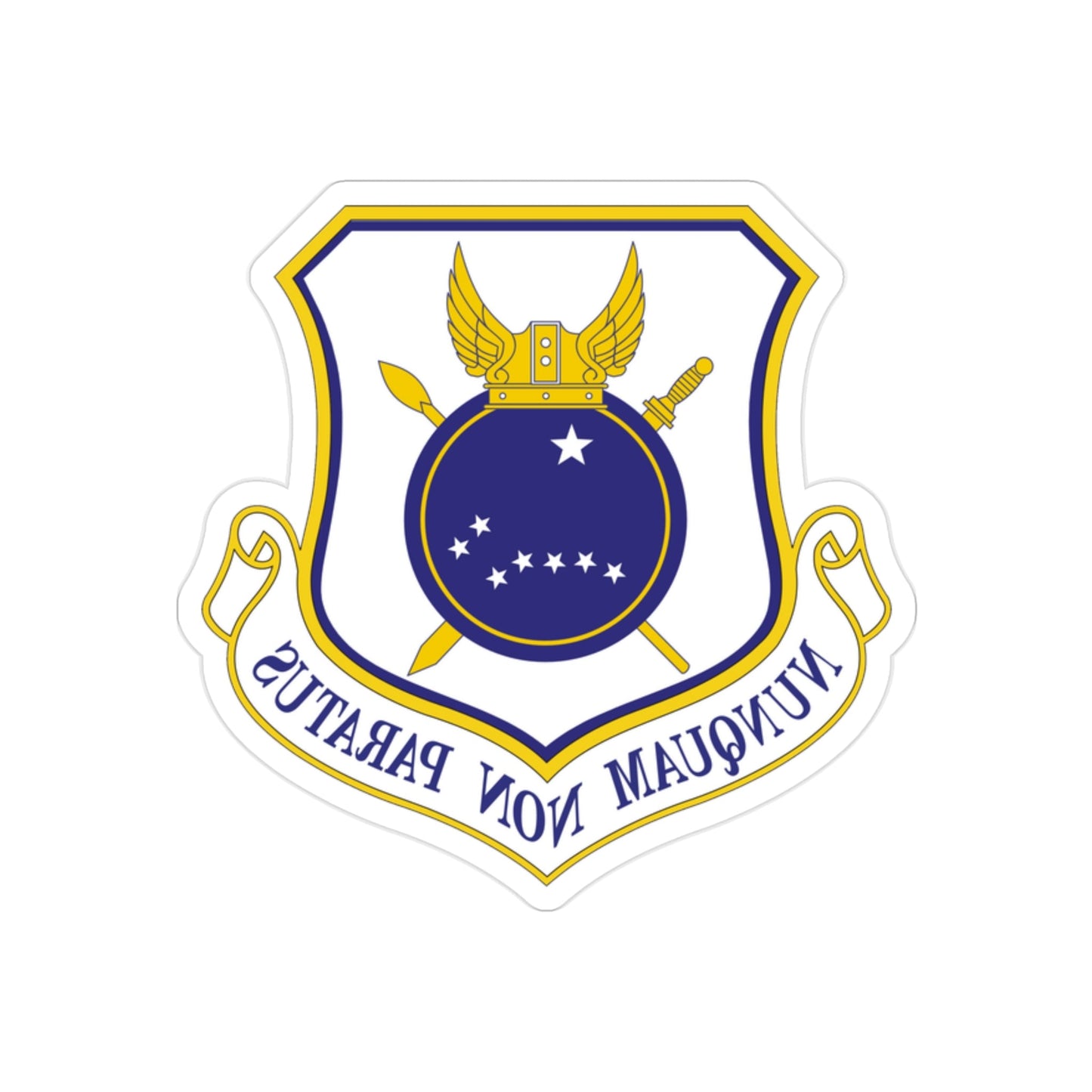 440th Airlift Wing (U.S. Air Force) REVERSE PRINT Transparent STICKER-2" × 2"-The Sticker Space