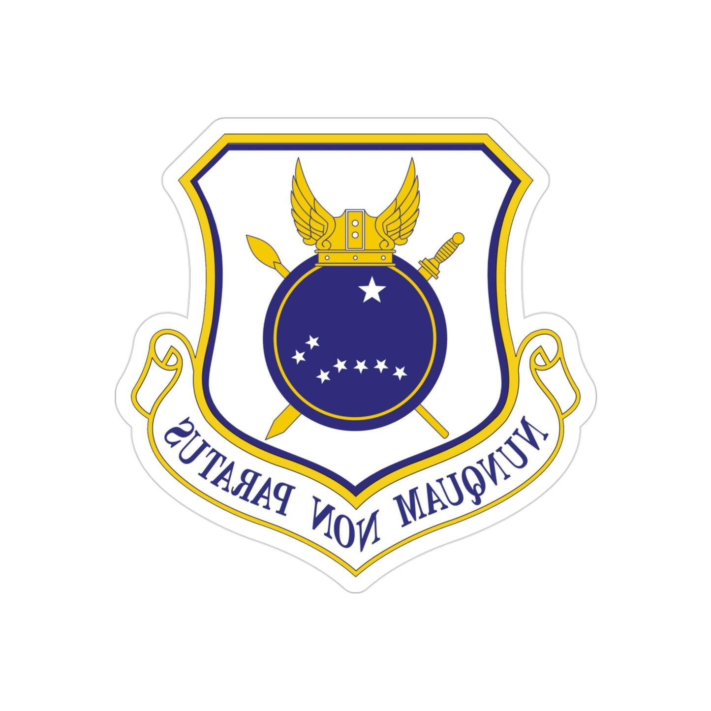 440th Airlift Wing (U.S. Air Force) REVERSE PRINT Transparent STICKER-3" × 3"-The Sticker Space