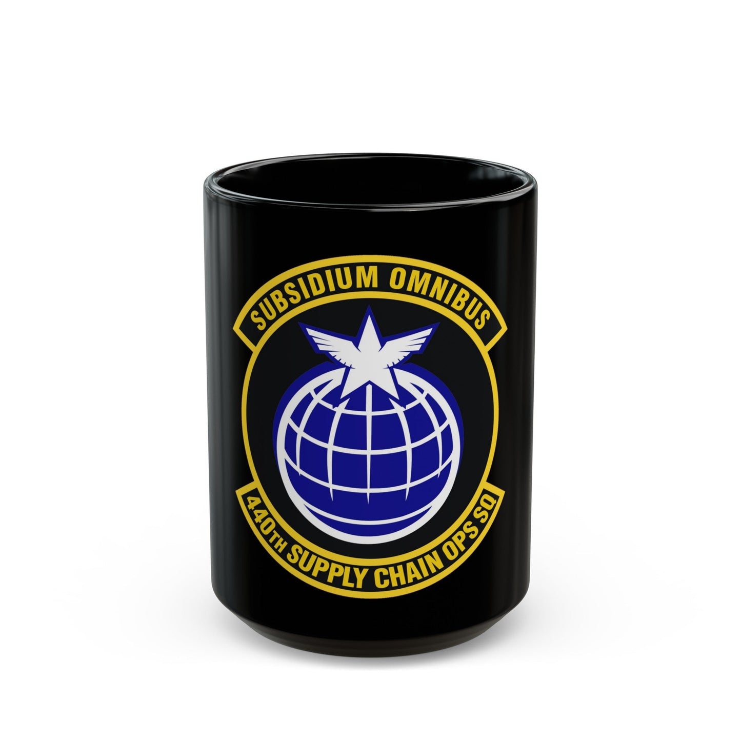 440th Supply Chain Operations Squadron (U.S. Air Force) Black Coffee Mug-15oz-The Sticker Space