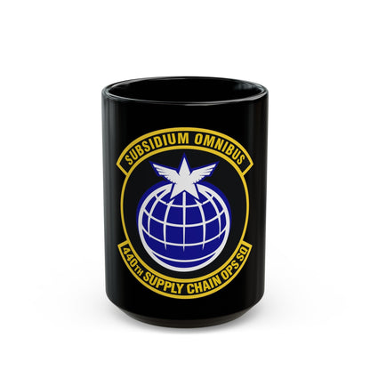 440th Supply Chain Operations Squadron (U.S. Air Force) Black Coffee Mug-15oz-The Sticker Space