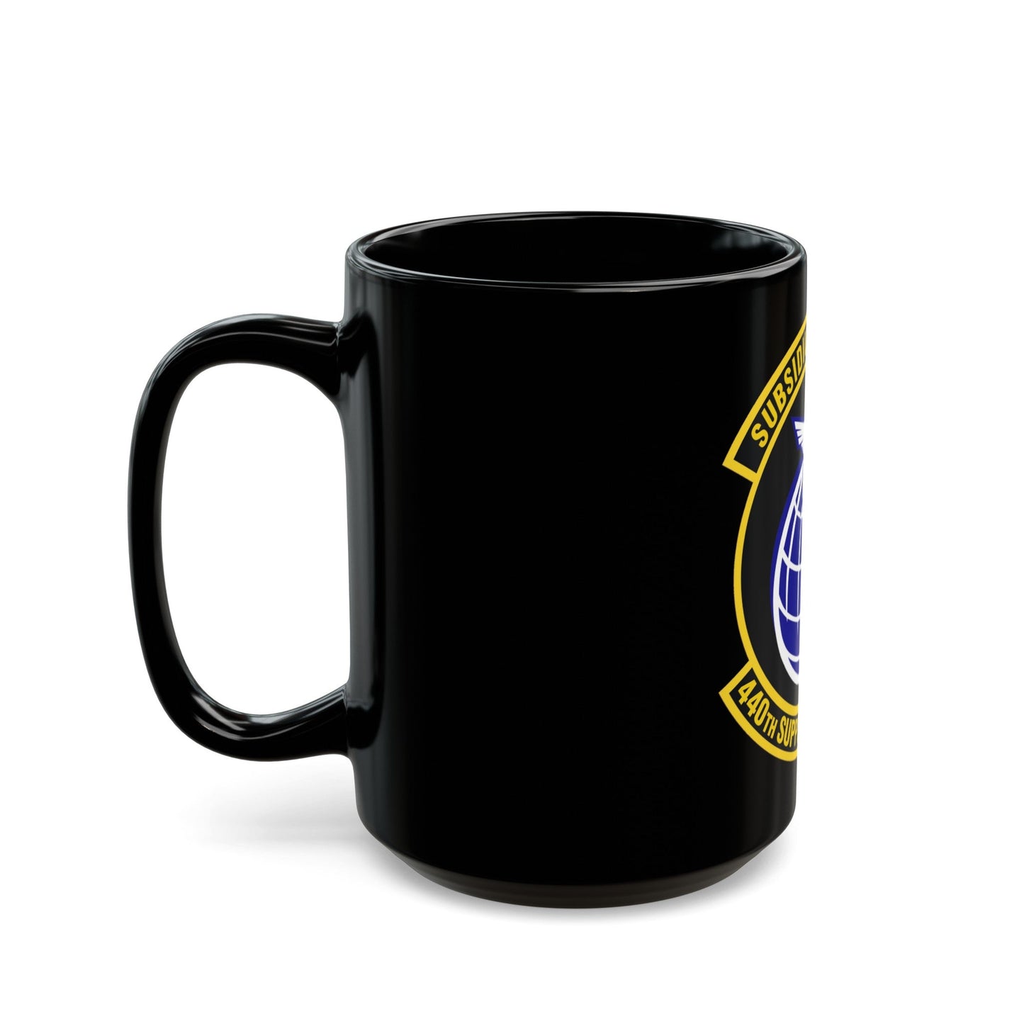 440th Supply Chain Operations Squadron (U.S. Air Force) Black Coffee Mug-The Sticker Space