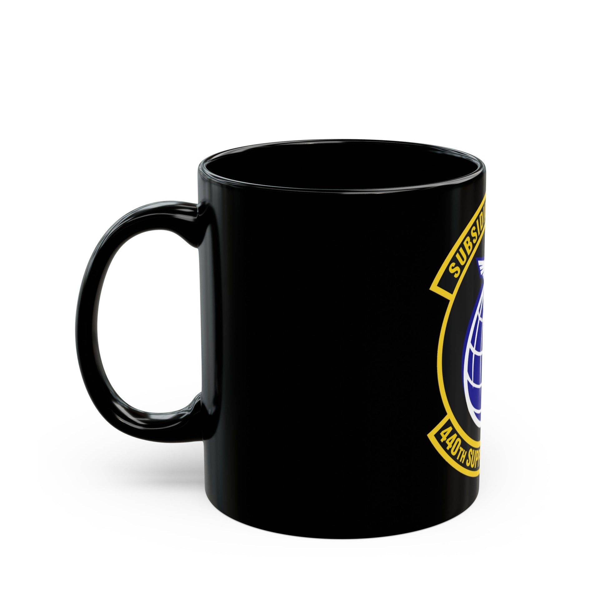 440th Supply Chain Operations Squadron (U.S. Air Force) Black Coffee Mug-The Sticker Space