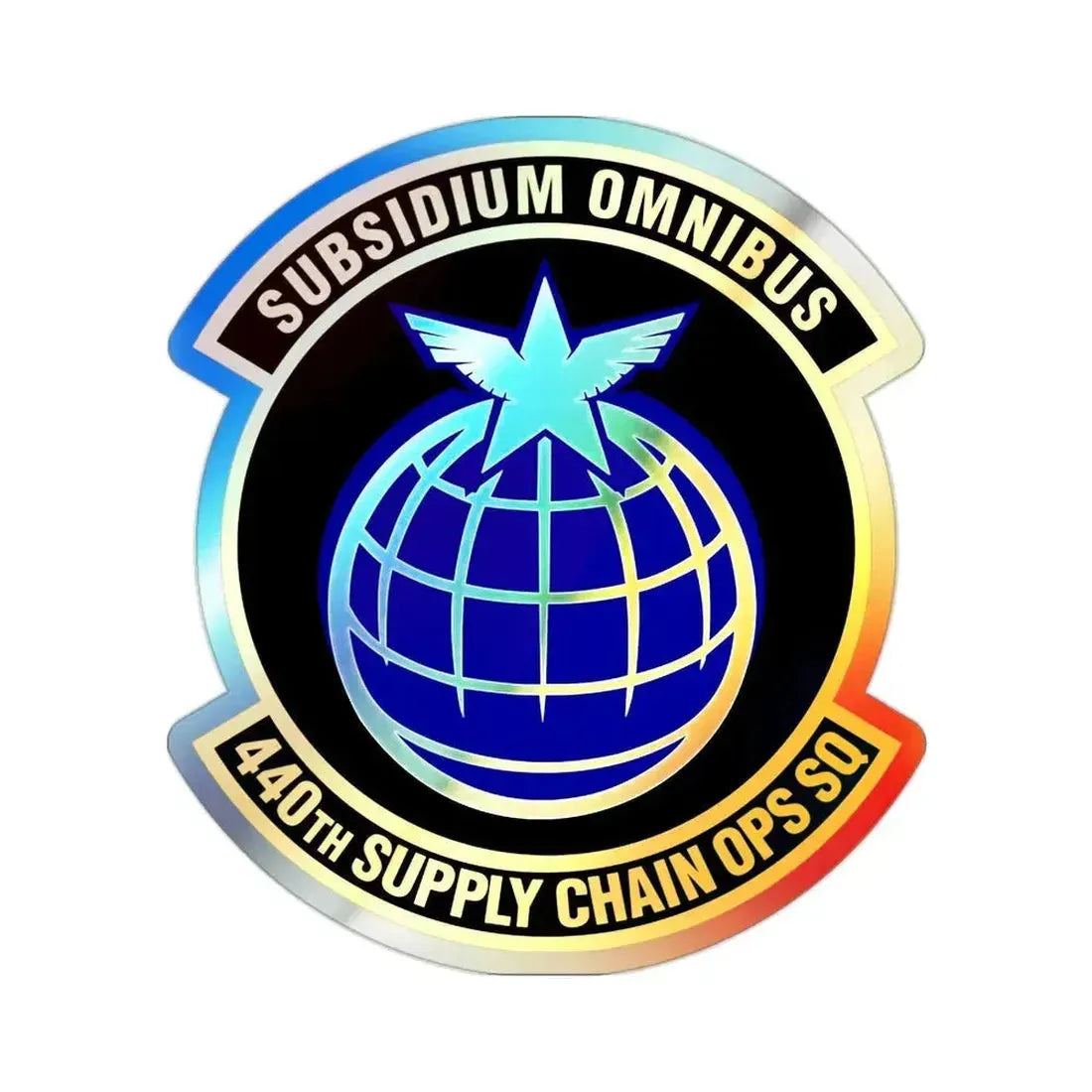 440th Supply Chain Operations Squadron (U.S. Air Force) Holographic STICKER Die-Cut Vinyl Decal 2 Inch - The Sticker Space