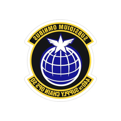 440th Supply Chain Operations Squadron (U.S. Air Force) REVERSE PRINT Transparent Die-Cut STICKER 3 Inch Die-Cut Transparent - The Sticker Space