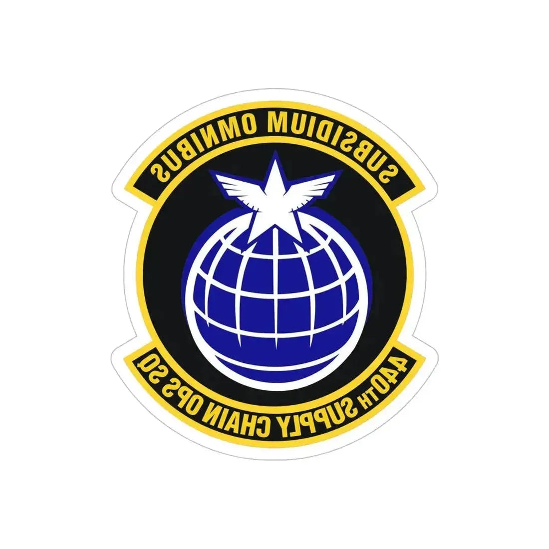 440th Supply Chain Operations Squadron (U.S. Air Force) REVERSE PRINT Transparent Die-Cut STICKER 6 Inch Die-Cut Transparent - The Sticker Space