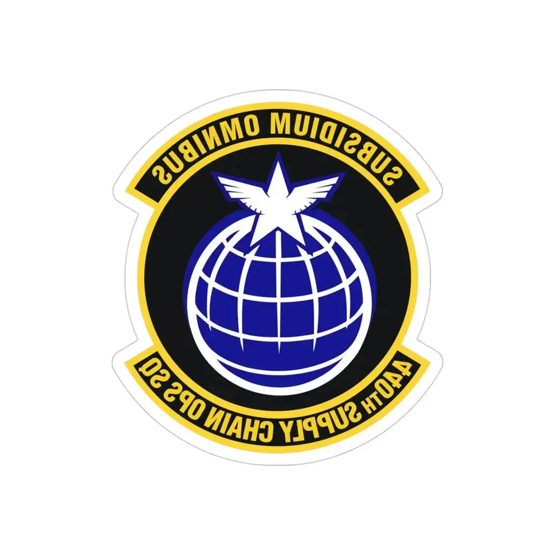 440th Supply Chain Operations Squadron (U.S. Air Force) REVERSE PRINT Transparent Die-Cut STICKER - The Sticker Space